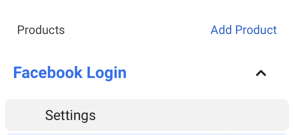 FB Login Settings