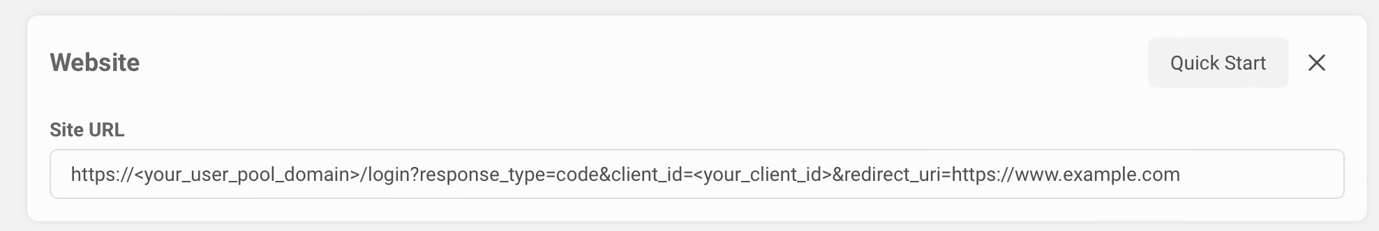 Add Site URL