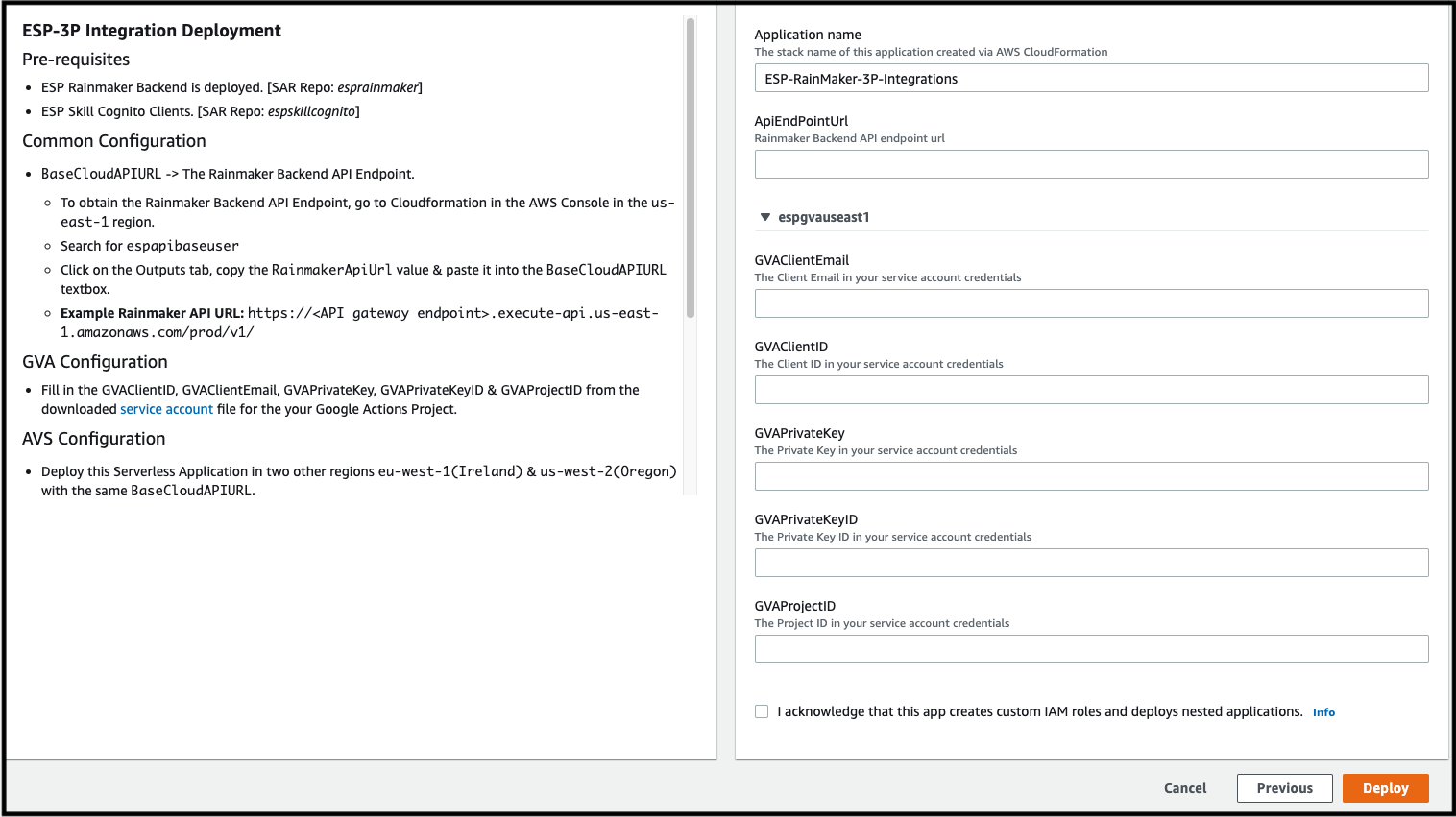 ESP-RainMaker-3P-Integrations SAR deployment