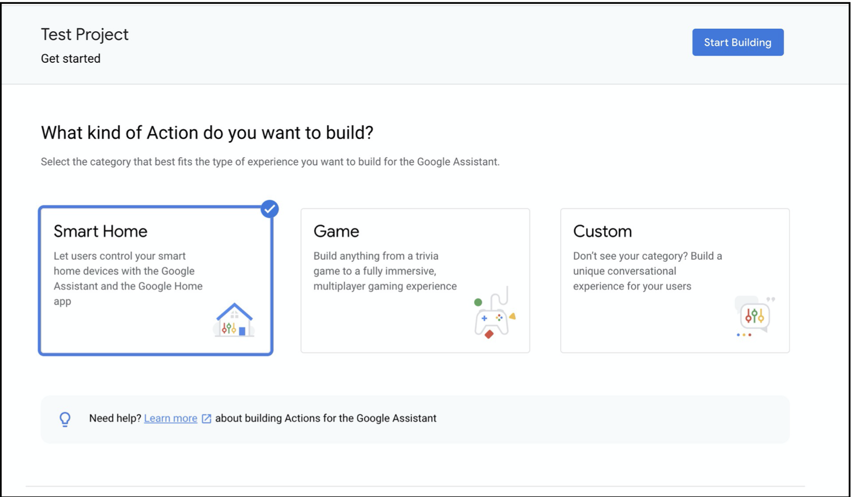 GVA Smart Home Action Creation