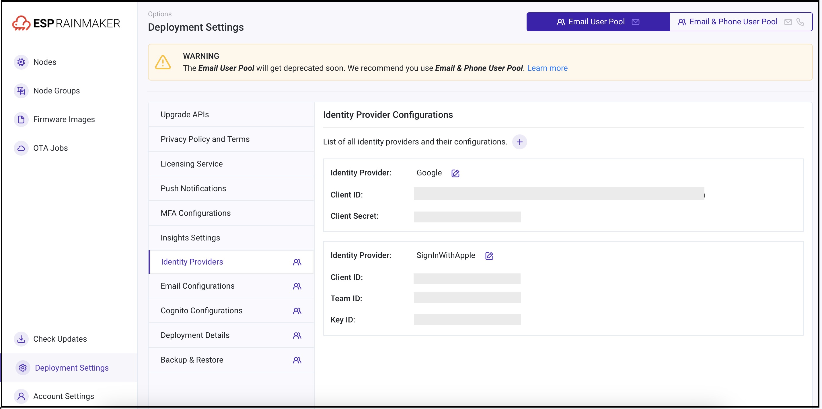 Identity Providers 