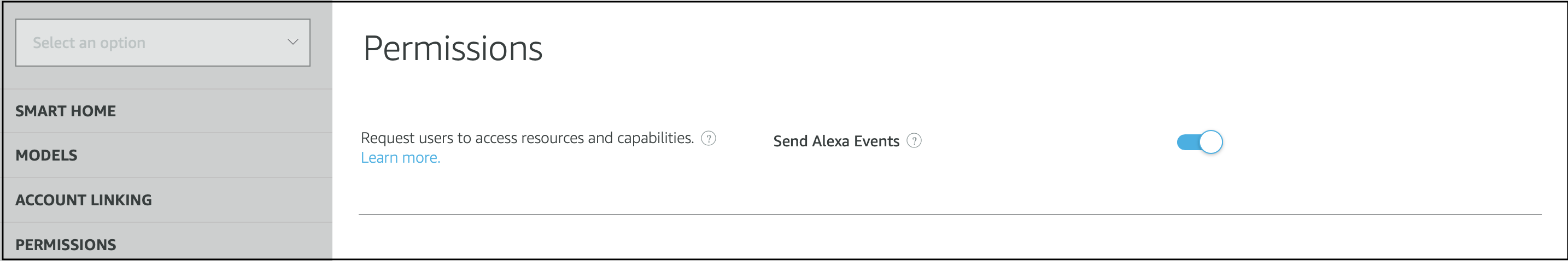Enable Send Alexa Events