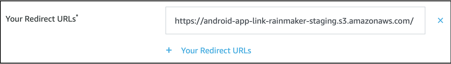 Redirect URL configuration