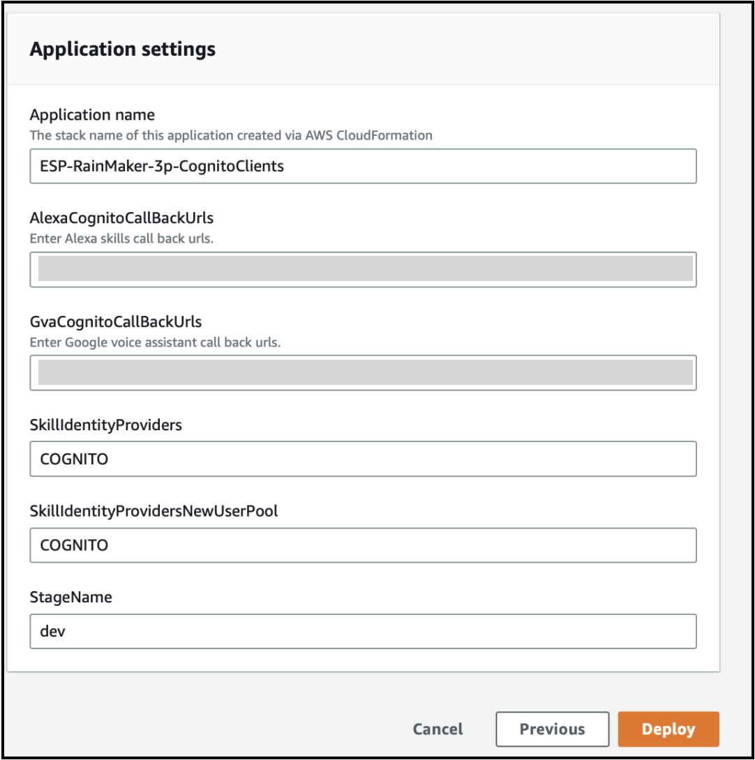 ESP-RainMaker-3p-CognitoClients deployment