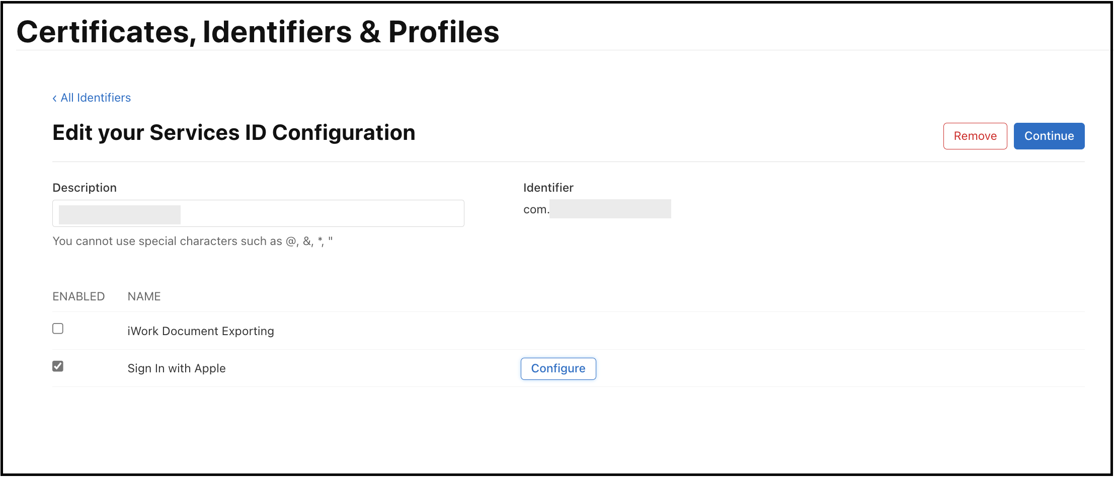 Service Config